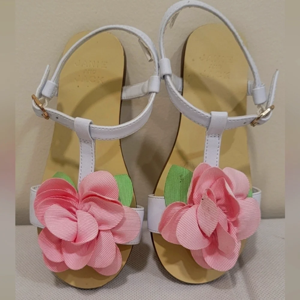 Janie and Jack Pink Floral Kids Sandals